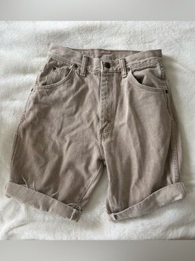wrangler vintage denim shorts tan/brown